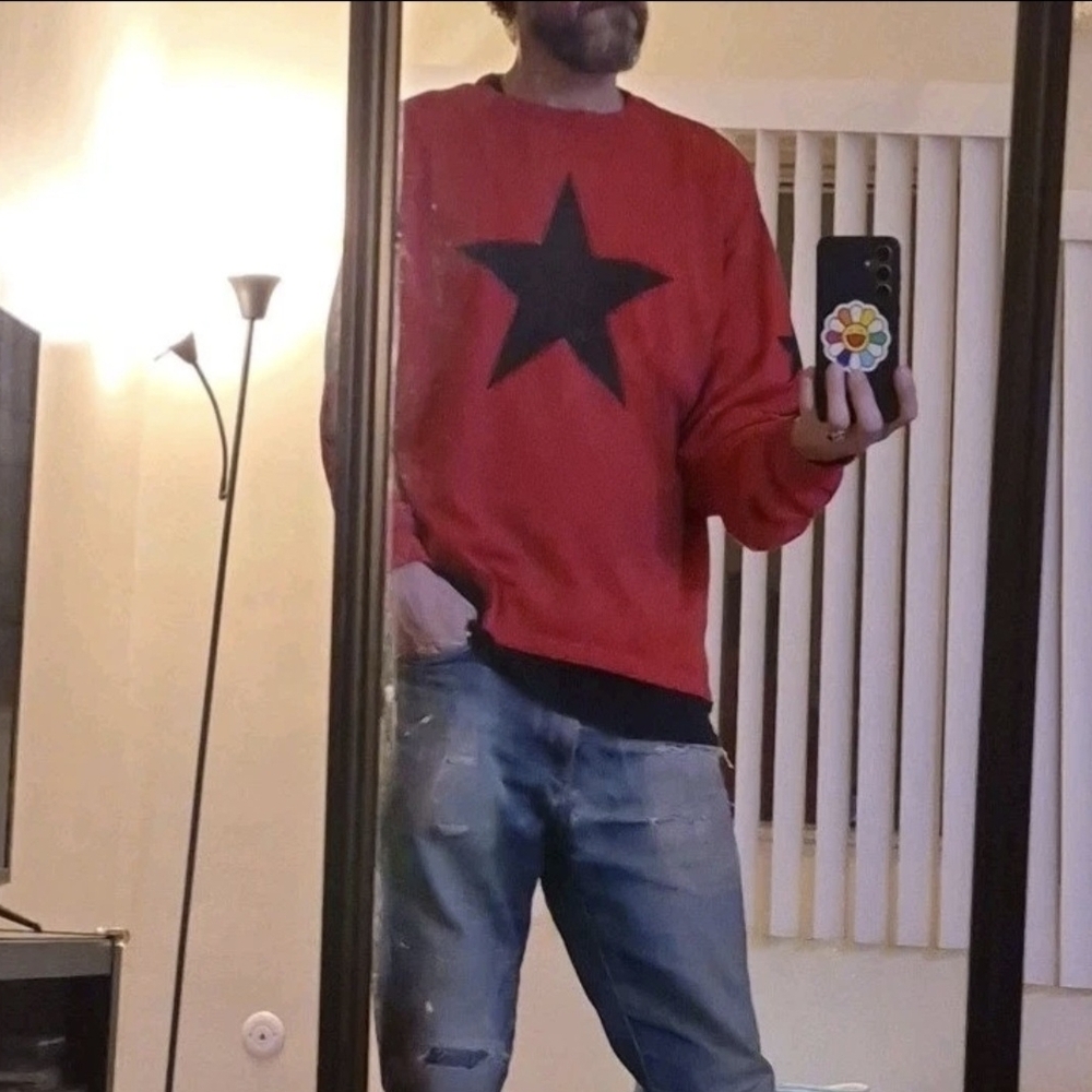 Ye Live At Sofi Red Long Sleeve Shirt Size 1 Kanye West Official Event Merch